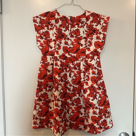 Audrey 3+1 Women’s babydoll dress size small red and white floral spring - Picture 2 of 6
